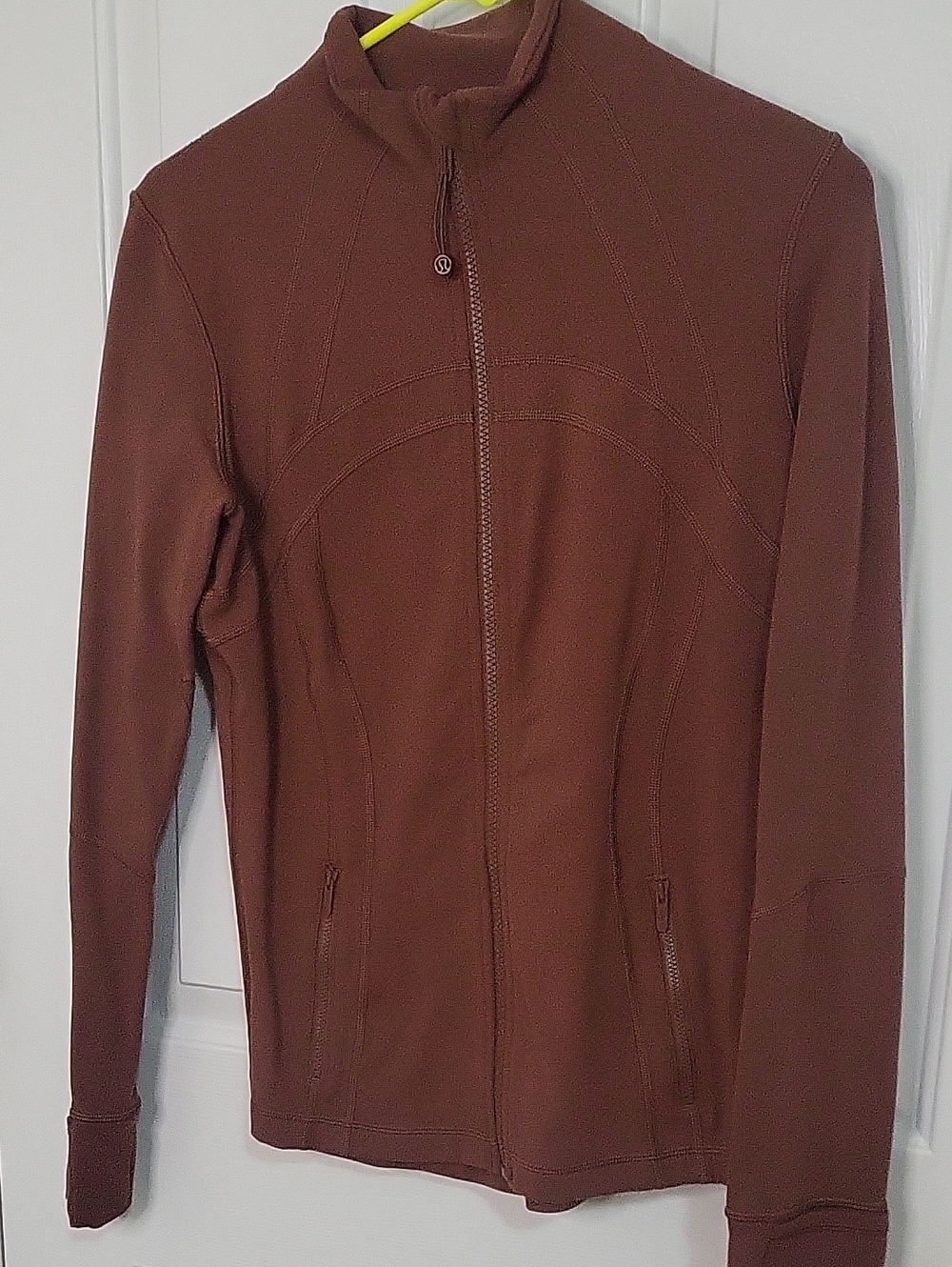 lululemon athletica Align Nulu In BROWN SLIM Fit Hip Length Jacket Size 8
